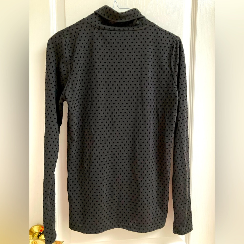 Numph - Danish brand turtle neck dotty black sweatshirt - size S